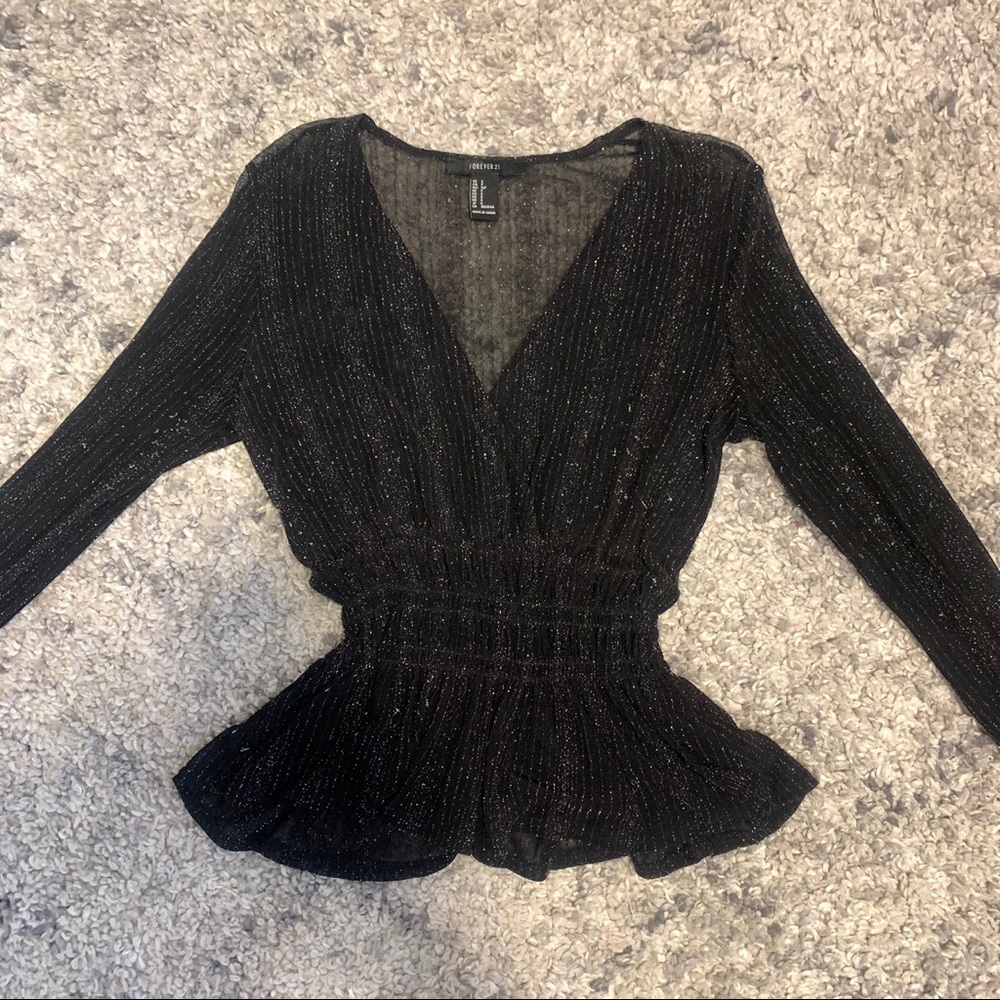 Sparkly see through blouse